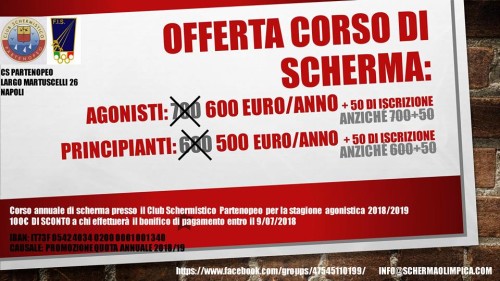 club schermistico partenopeo scherma napoli offerta